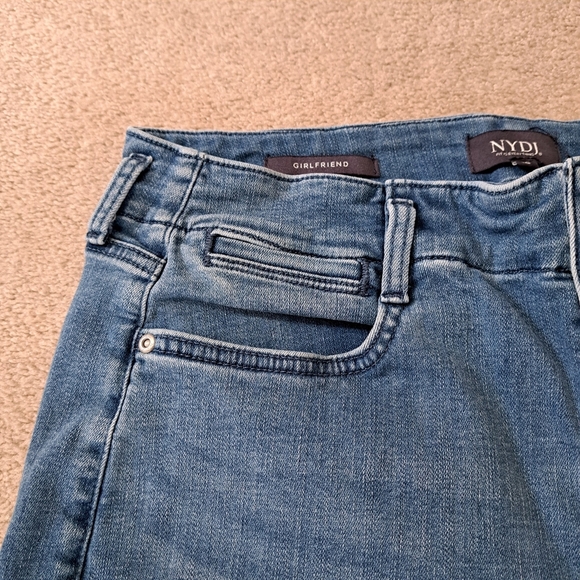 NYDJ Girlfriend Jeans Womens 10 Blue Denim Stretch Lift Tuck Technology - Picture 4 of 11